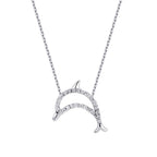 0.11 ct. Diamant Delfin Halskette