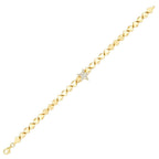 Gold Armband mit asymmetrischem Sternmotiv