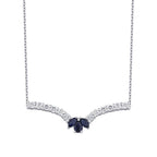 0.91 ct. Diamant Saphir Halskette