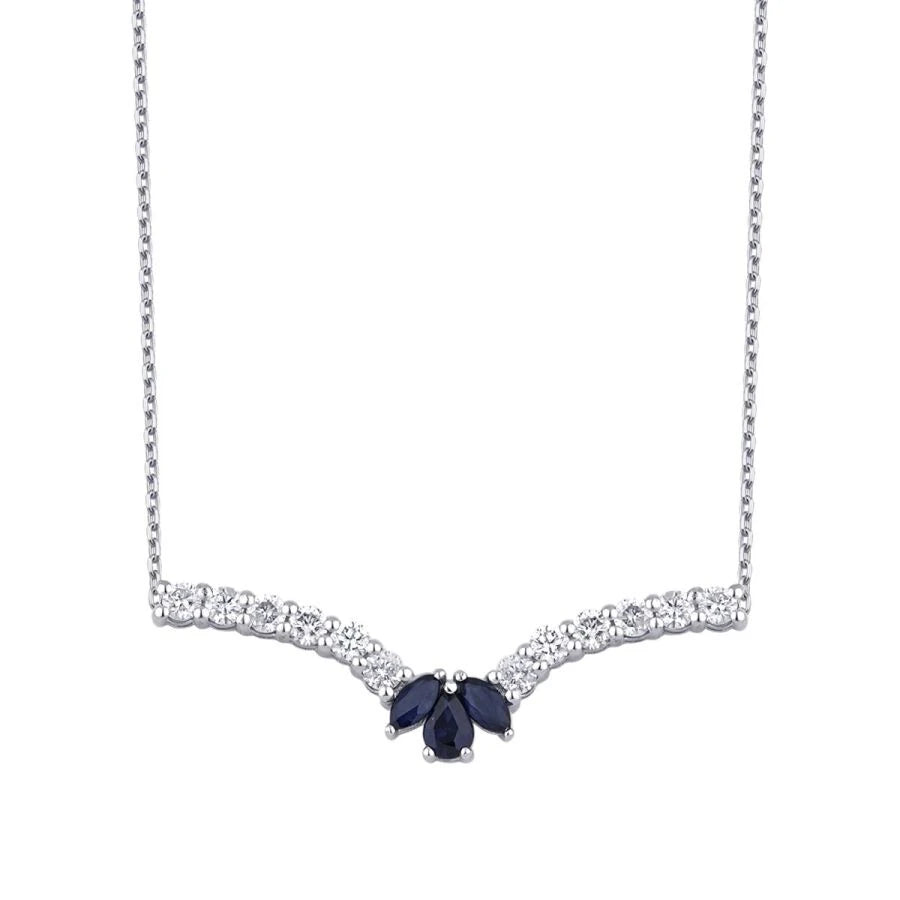 0.91 ct. Diamant Saphir Halskette