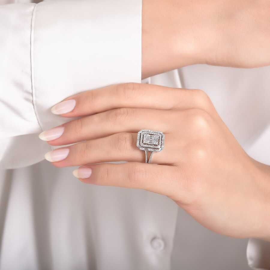 0.64 ct. Diamant Baguette Ring