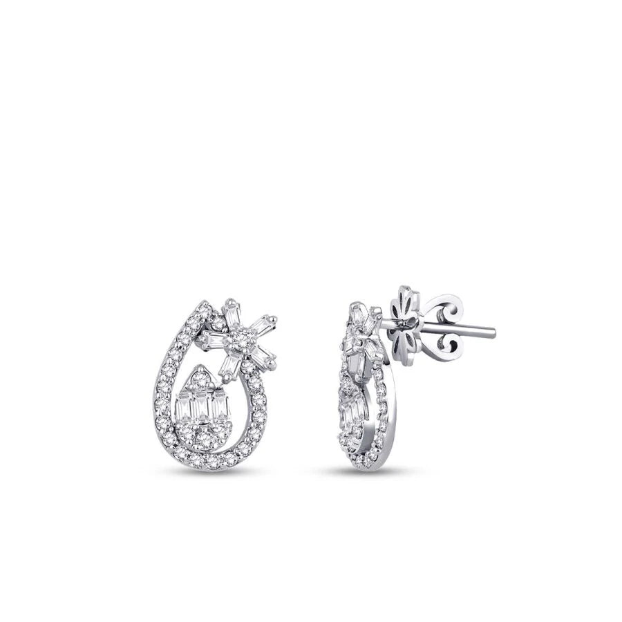 0.65 ct. Diamant Baguette Ohrringe