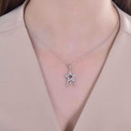 0.38 ct. Diamant Baguette Stern Halskette