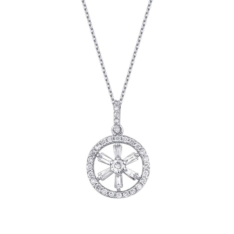 0.29 ct. Diamant Baguette Halskette