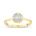 0.24 ct. Diamant Baguette Rund Ring
