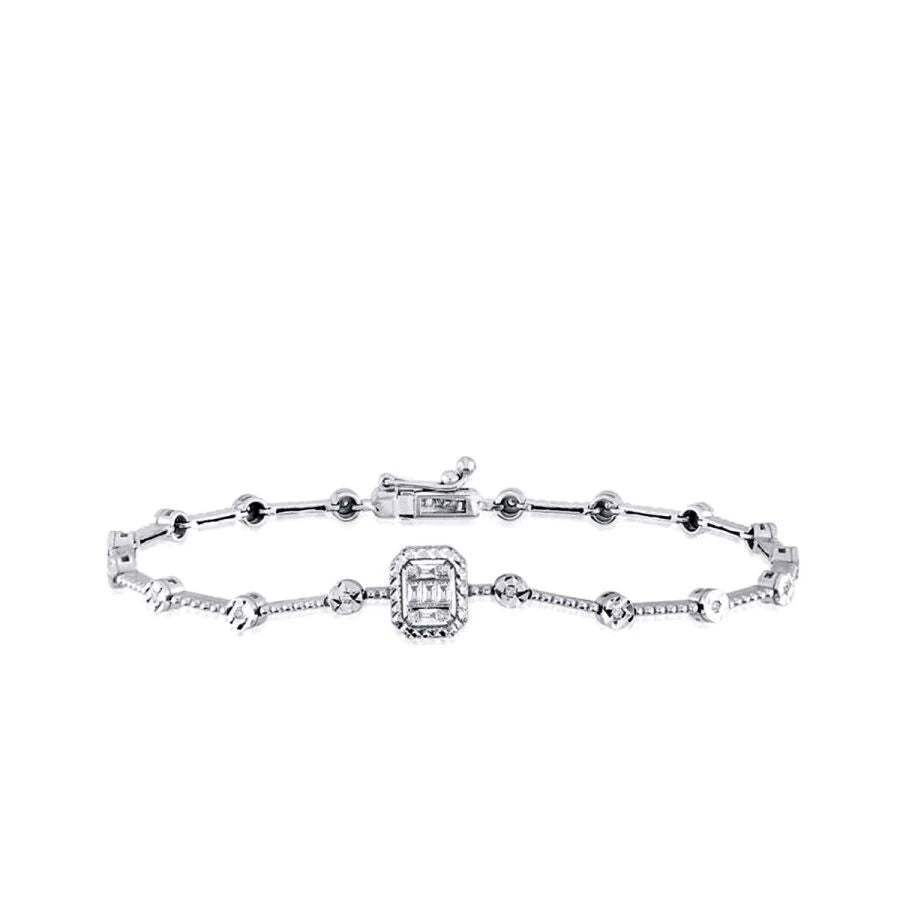 0.19 ct. Diamant Baguette Armband