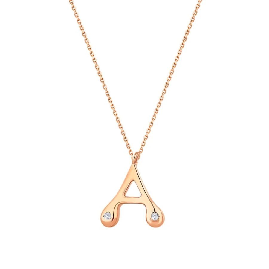 0.04 ct. Diamant A-Buchstabe Halskette