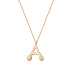0.04 ct. Diamant A-Buchstabe Halskette