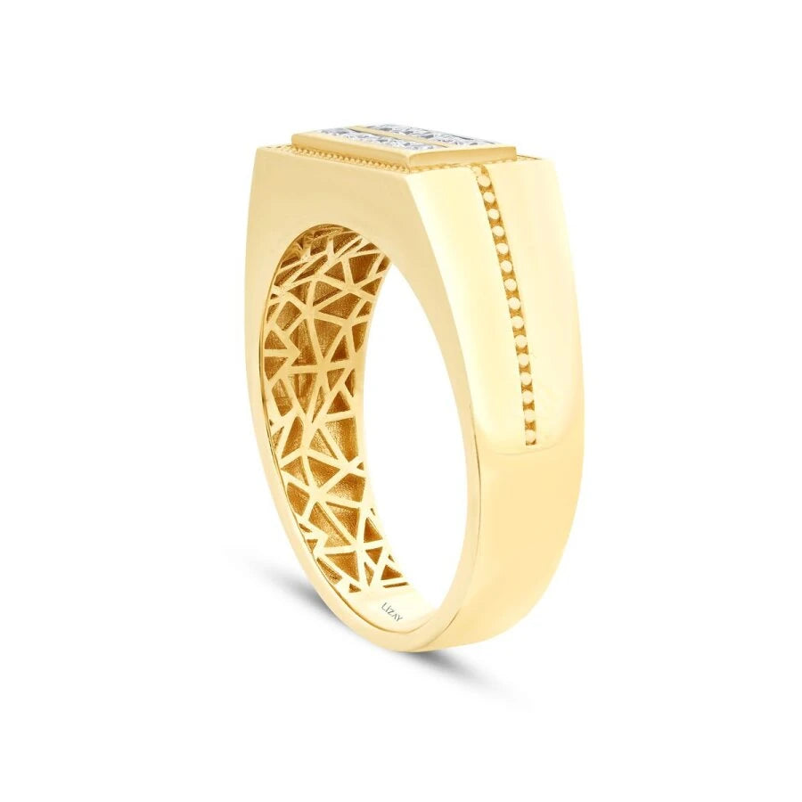 Gold Herren Ring mit Stein
