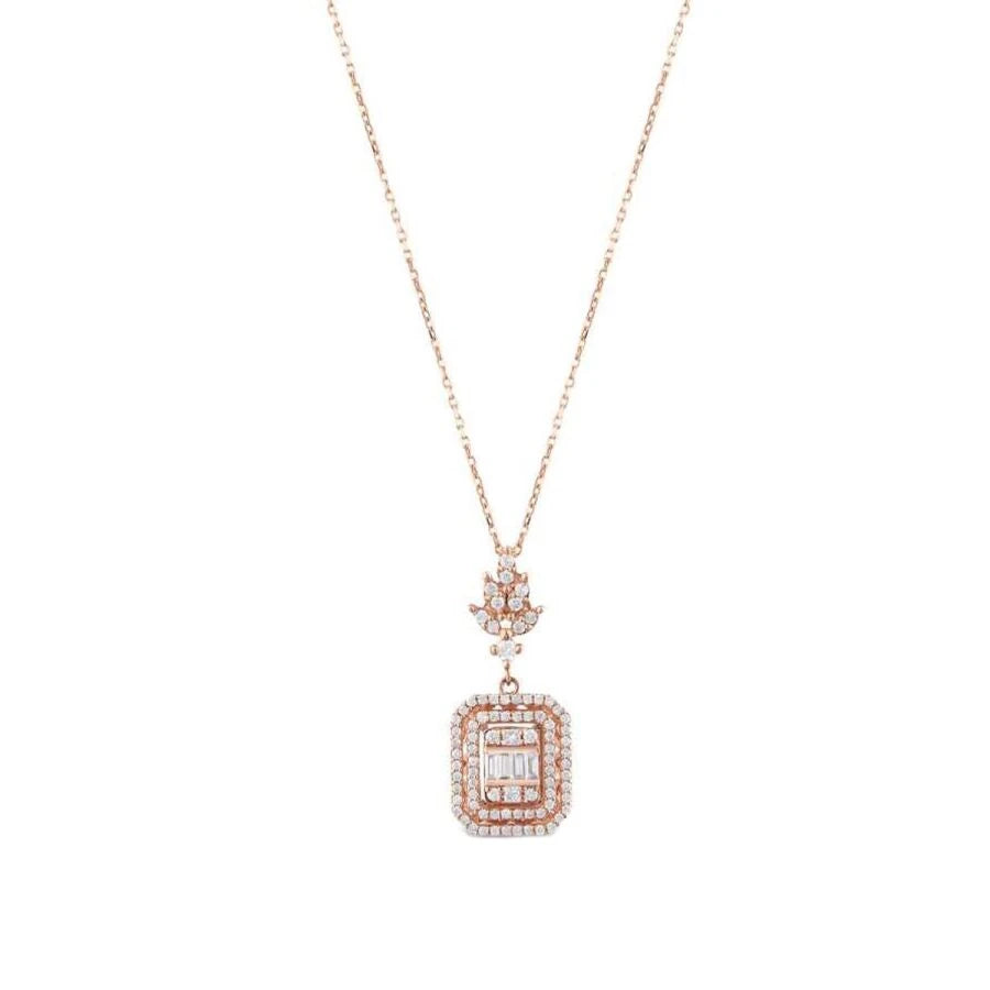 0.43 ct. Diamant Baguette Trend Halskette