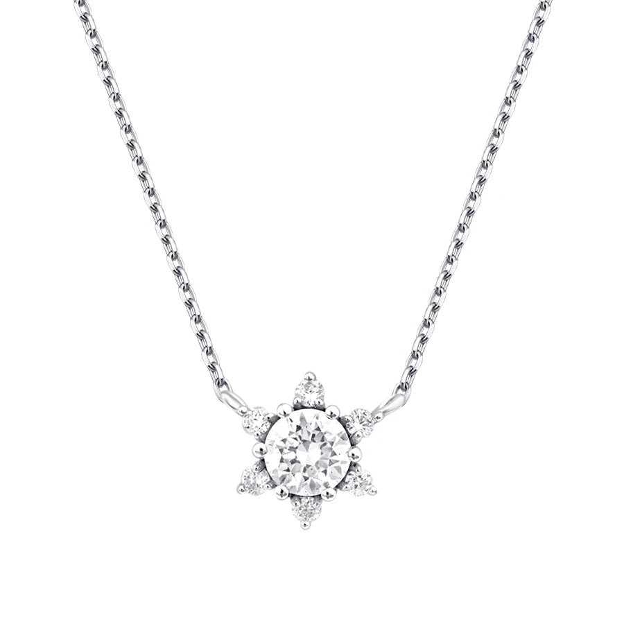 0.36 ct. Diamant Trend Blumen Halskette
