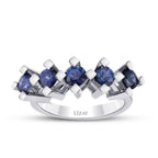2.71 ct. Fünf-Stein Saphir Ring