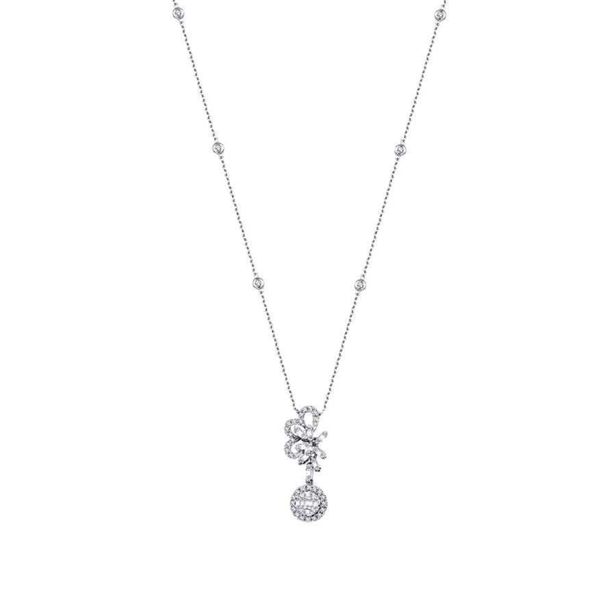 0.53 ct. Diamant Baguette Halskette