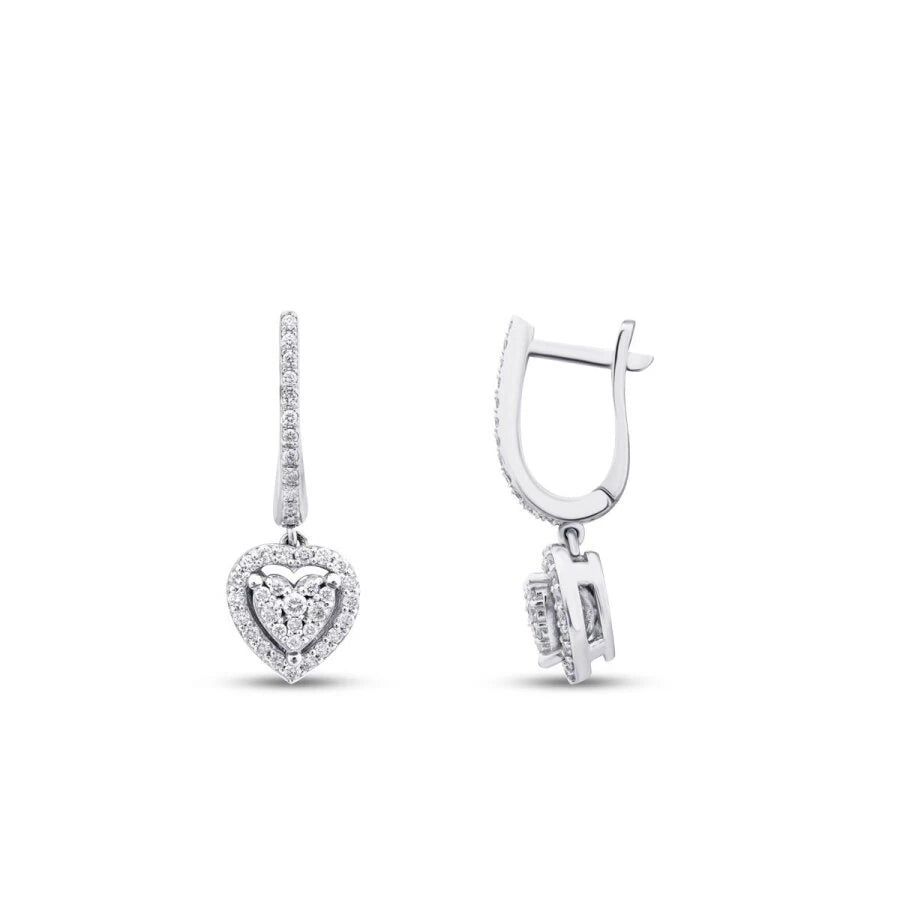 0.58 ct. Diamant Herz Ohrringe