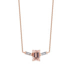 0.65 ct. Diamant Morganit Halskette