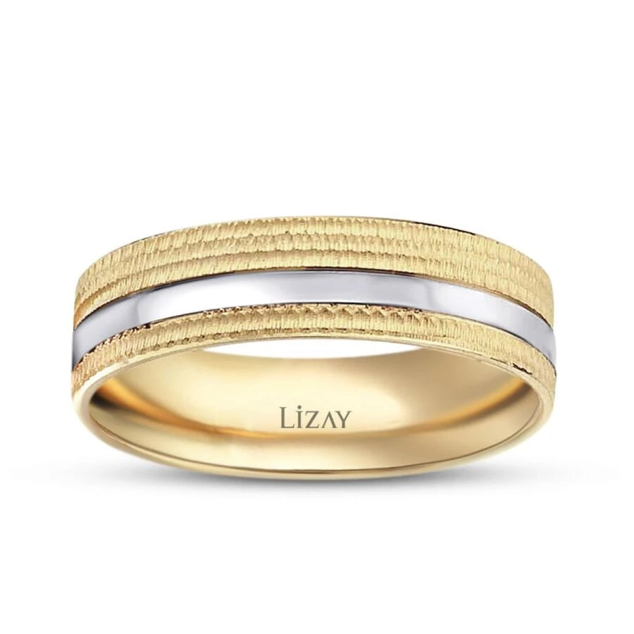 Gold Gemusterter Ehering