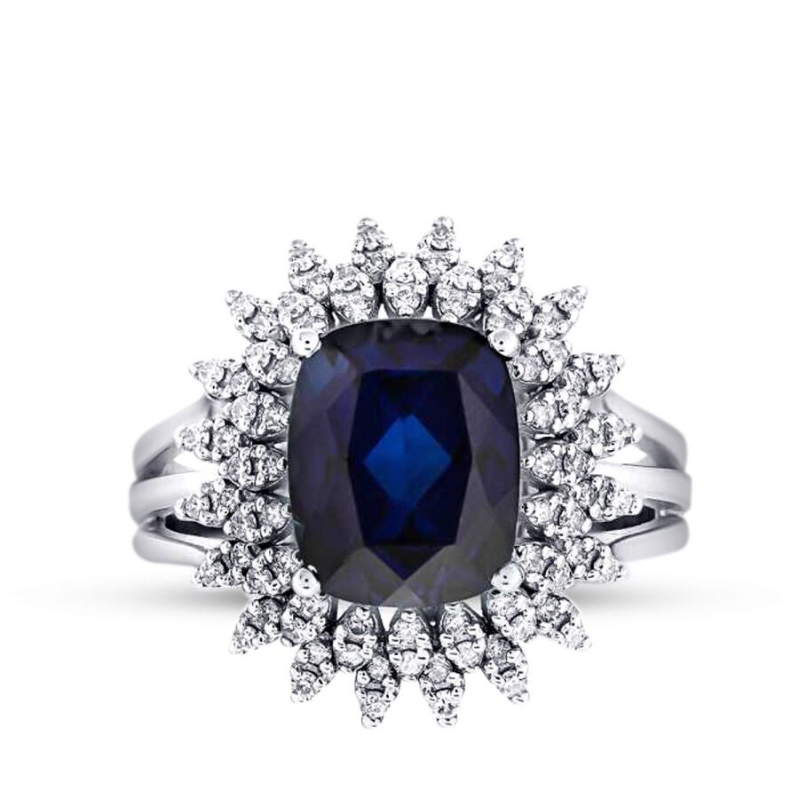 4.76 ct. Diamant Saphir Ring