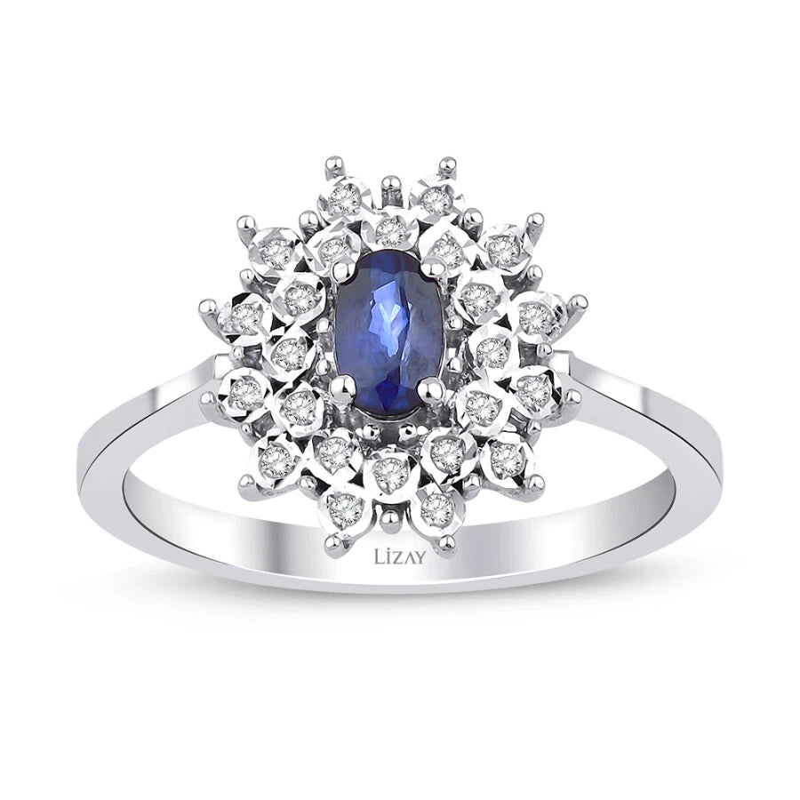 0.57 ct. Diamant Saphir Ring
