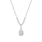 0.48 ct. Diamant Baguette Halskette