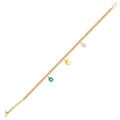 Gold Armband mit hängender Kette