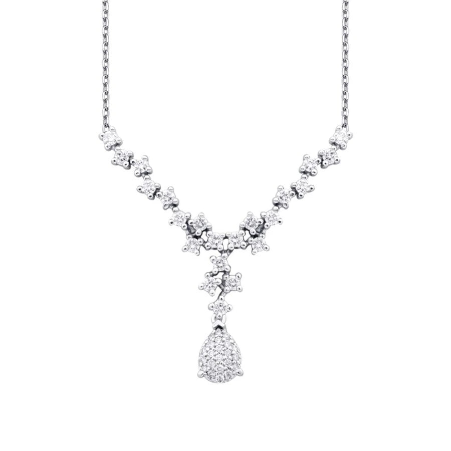 0.54 ct. Diamant Tropfen Trend Halskette