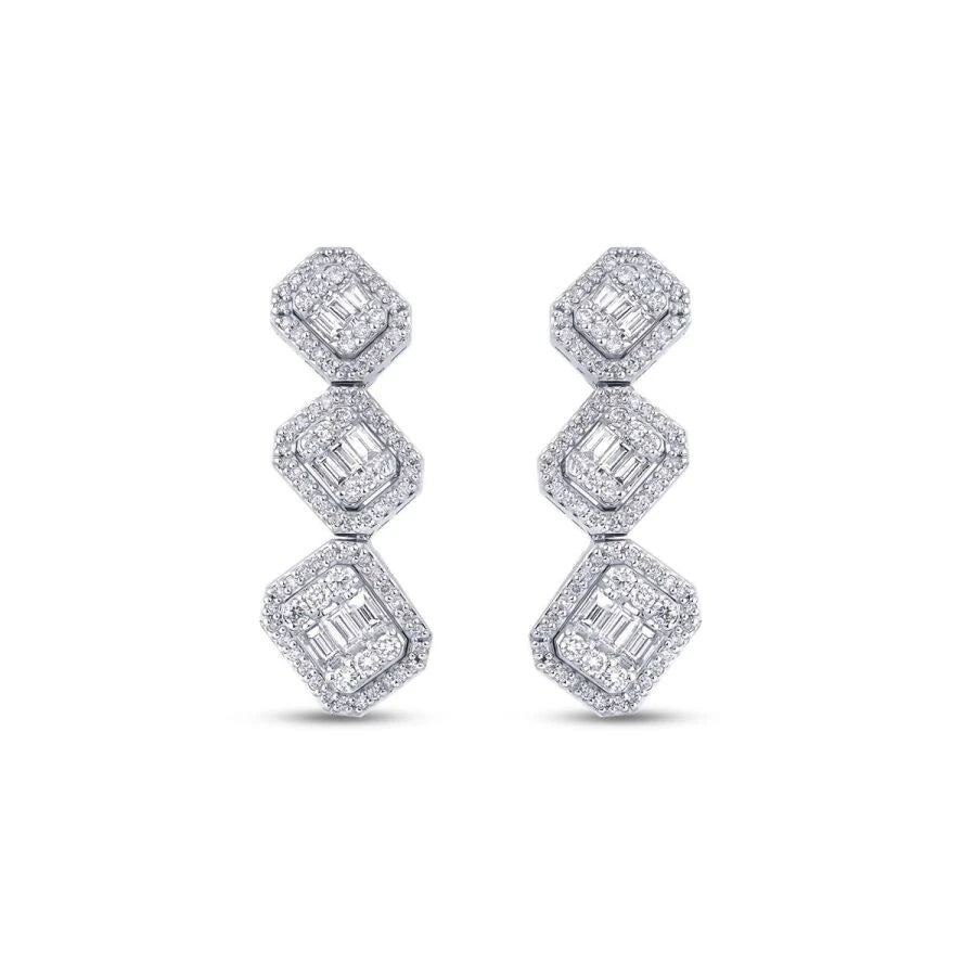 1.30 ct. Diamant Baguette Ohrringe