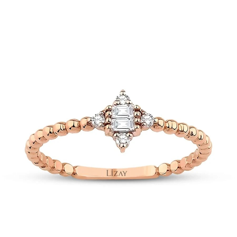 0.12 ct. Diamant Baguette Ring