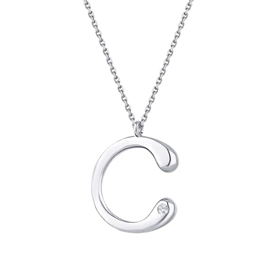 0.02 ct. Diamant C-Buchstabe Halskette