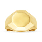 Gold Hexagonform Herren Ring