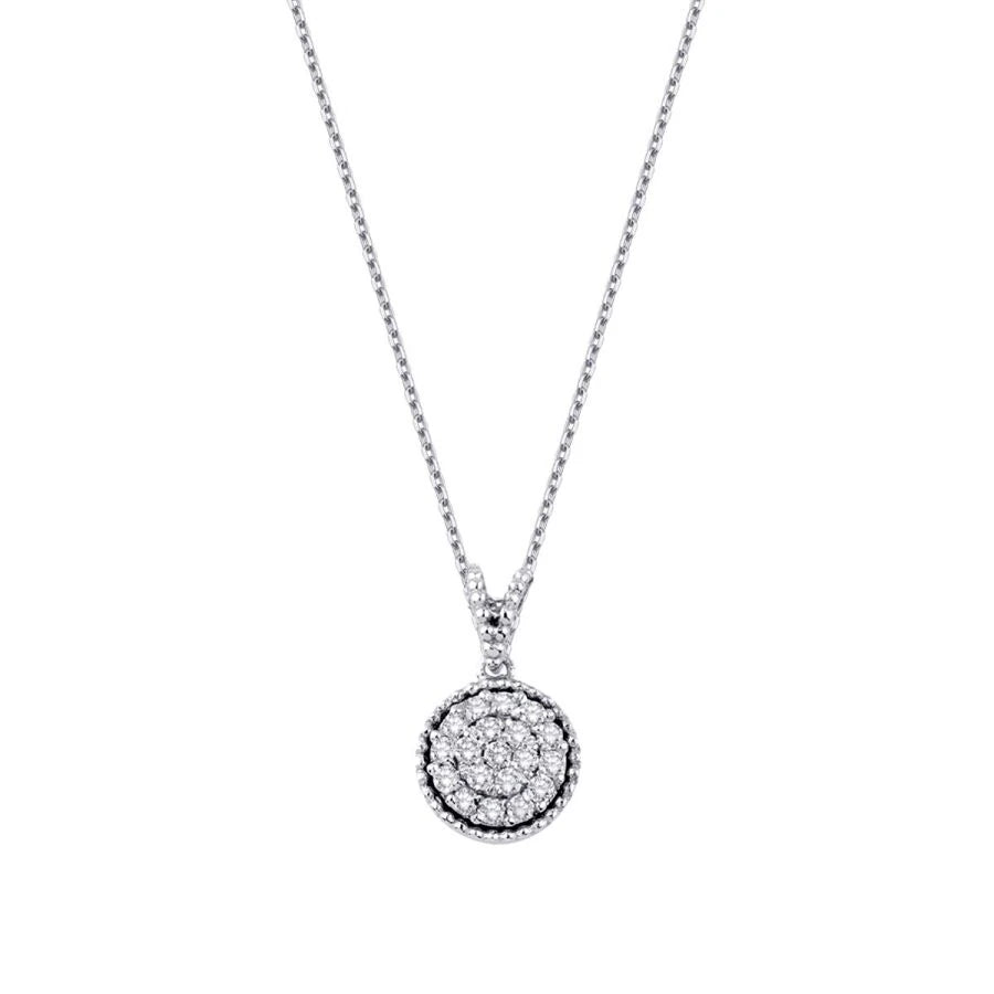 0.21 ct. Diamant Rund Halskette