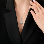 1.07 ct. Diamant Tropfen Baguette Halskette