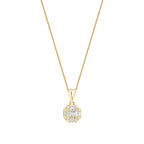 0.21 ct. Diamant Baguette Rund Halskette