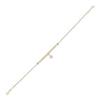 Gold Baguette Blumen Fußkettchen