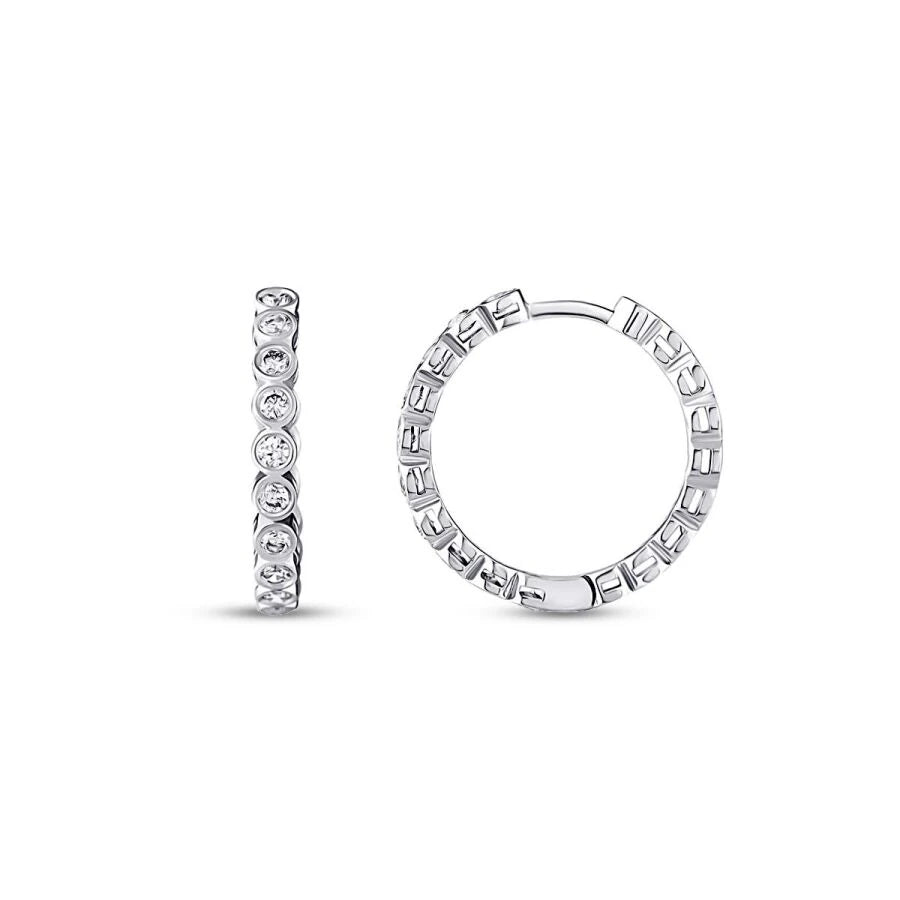 0.43 ct. Diamant Creolen Ohrringe