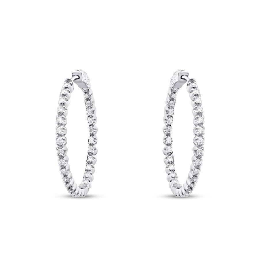1.42 ct. Diamant Creolen Ohrringe