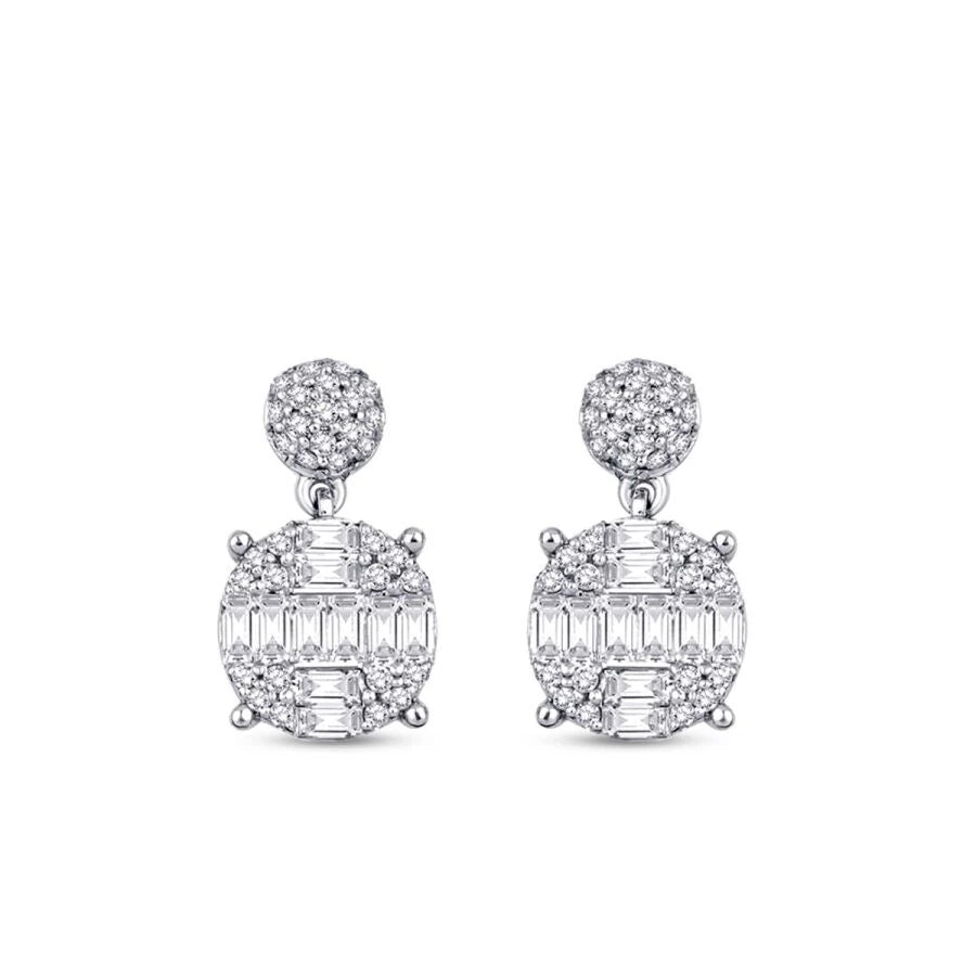 0.78 ct. Diamant Baguette Ohrringe