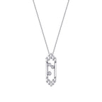 0.09 ct. Diamant Baguette Halskette
