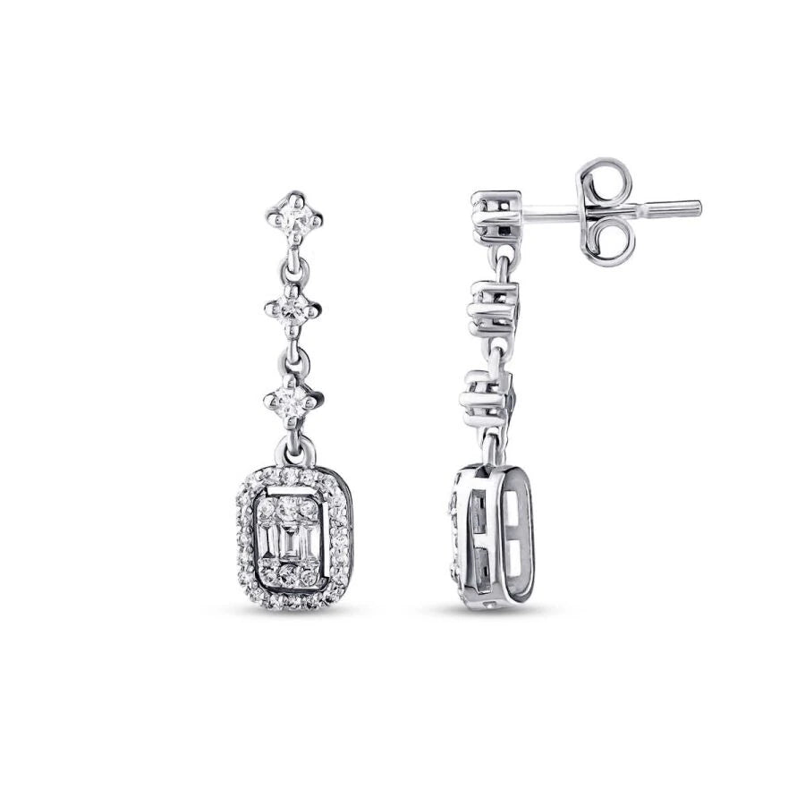 0.46 ct. Diamant Baguette Ohrringe