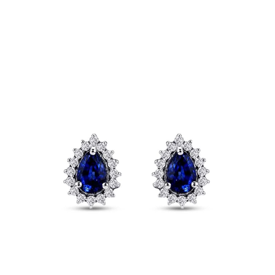 1.68 ct. Diamant Saphir Ohrringe