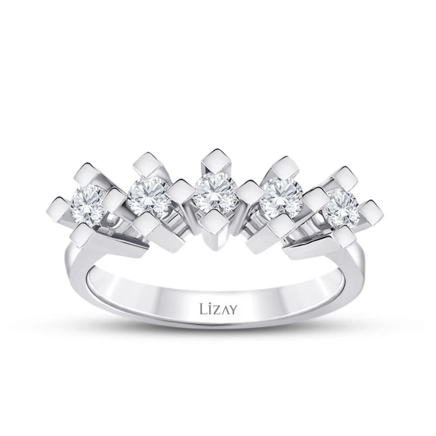 1.00 ct. Diamant Fünf-Stein Ring