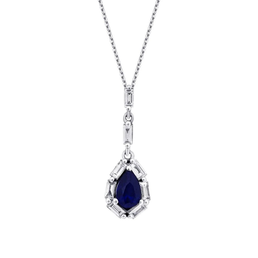 0.75 ct. Diamant Saphir Halskette