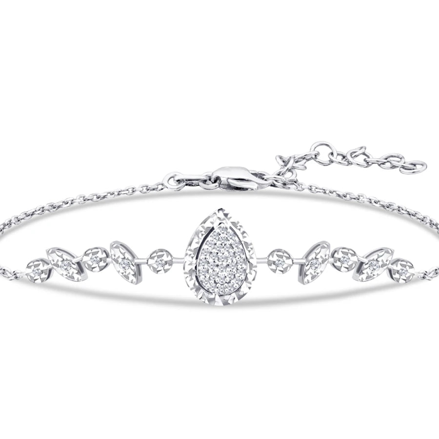 0.09 ct. Diamant Tropfen Armband