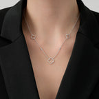 0.26 ct. Diamant Clover Halskette