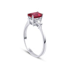 1.20 ct. Diamant Baguette Rubin Ring