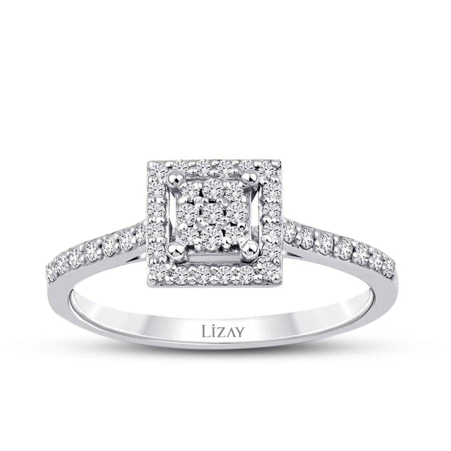 0.25 ct. Diamant Quadratische Ring
