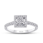 0.25 ct. Diamant Quadratische Ring