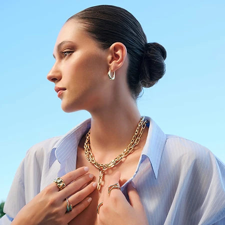 Gold Büroklammer Halskette