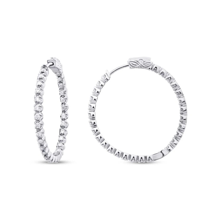 1.42 ct. Diamant Creolen Ohrringe