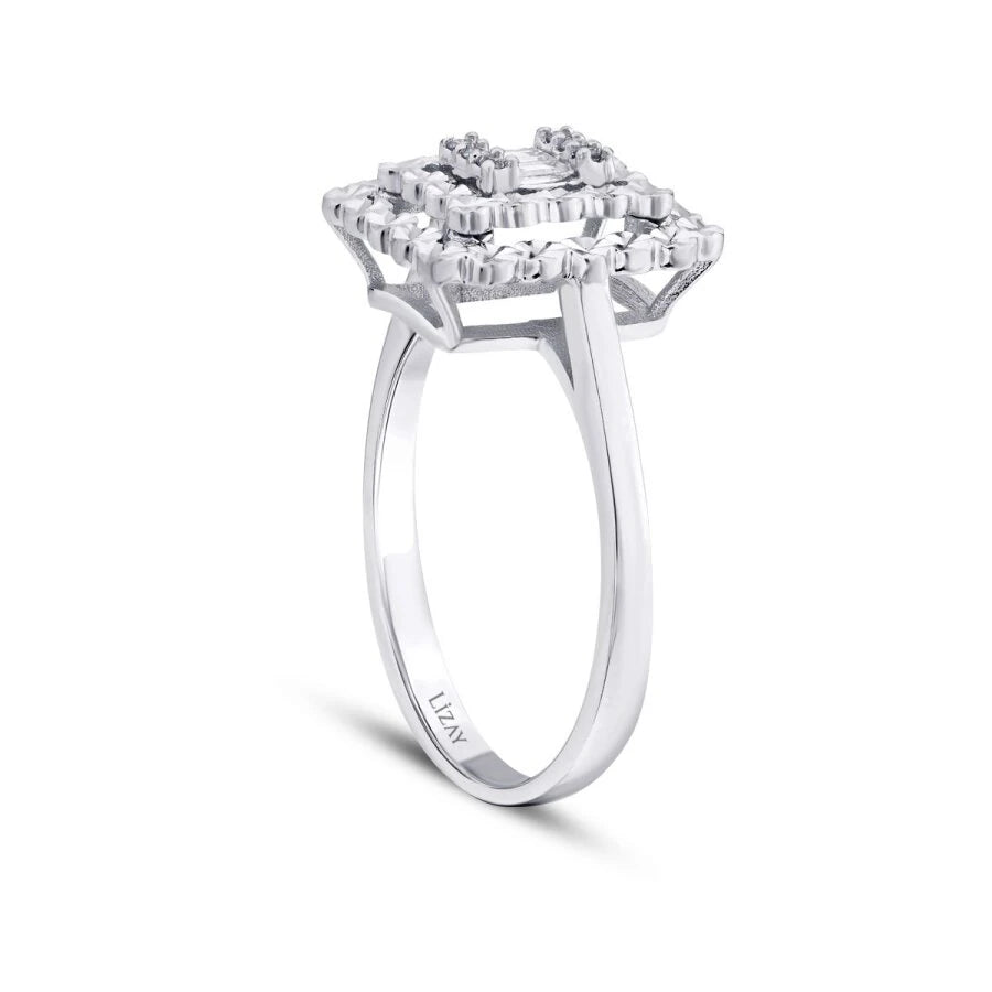 0.08 ct. Diamant Baguette Ring