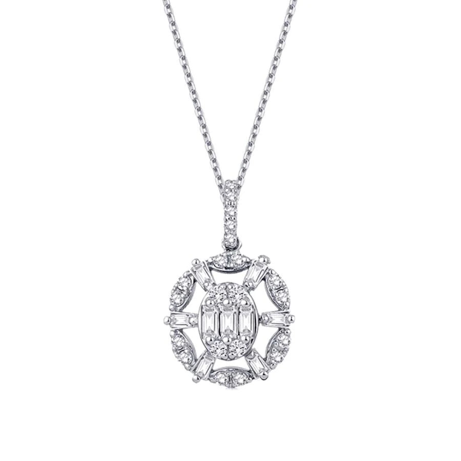0.26 ct. Diamant Baguette Trend Halskette